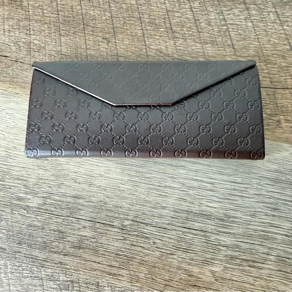 GUCCI Foldable Triangular Eyewear Case Sunglasses Eyeglasses Monogram GG Logo - Picture 12 of 13